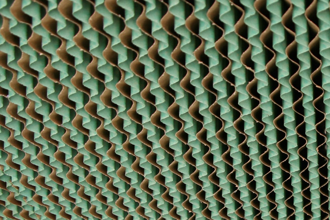 Detalle del panel humectante Detalle del panel humectante